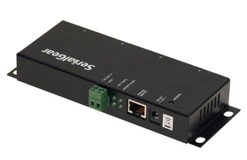 Industrial 4-Port RS-232 to Ethernet Data Gateway back panel image