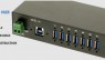 USB3.0 7-Port Industrial Hub Metal Case with Din-Rail Mount