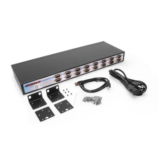 16 Port USB to RS-232 422/485 Metal Serial Adapter DIN-Rail Mount - Image 8