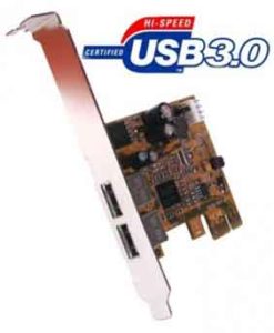 USB 3.0 Super High Speed 2-Port PCI Express Card for Windows 7