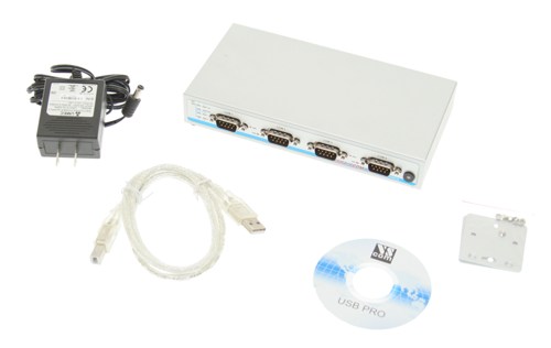 USBG-4COM-Pro 4 Port USB to RS-232/422/485 serial adapter package image