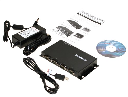 CM-41042 4 port USB serial adapter package contents image