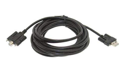 6ft Screw Lock USB 2.0 Hi-Speed A To B Device Cable – CoolGear SC-U2MAB – Black
