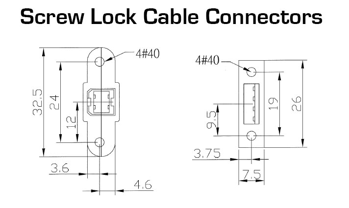 screw lock USB cable diagram image