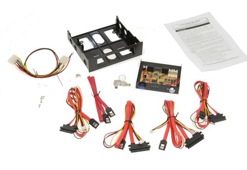 SW-SATA2X4 4 Port SATA switch package contents image