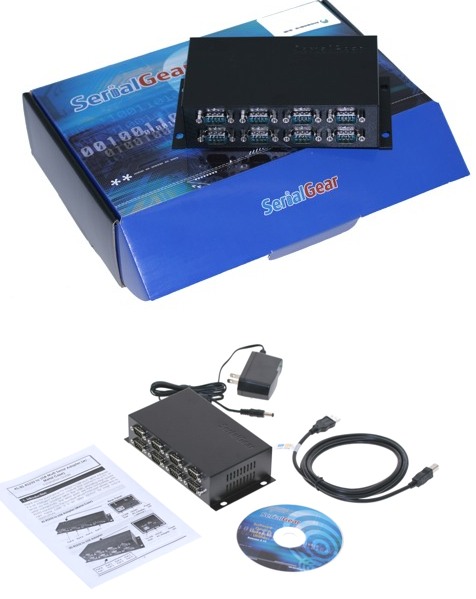 USBG-8COM-M Industrial 8-Port DB-9 RS232 to USB Adapter image
