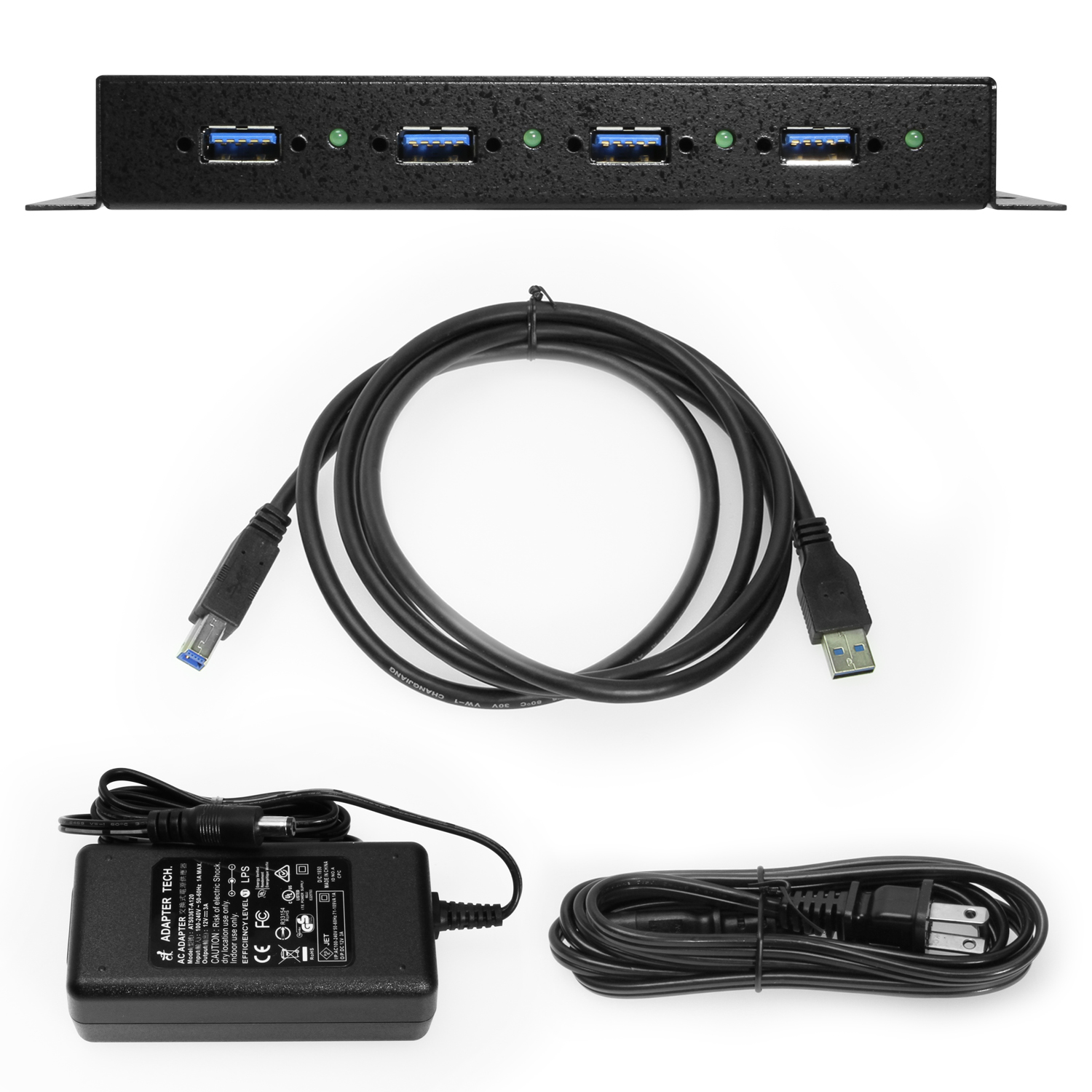 StarTech.com 4 Port USB 3.0 Hub SuperSpeed 5Gbps with Fast Charge Portable  USB 3.1/USB 3.2 Gen 1 Type-A Laptop/Desktop Hub - USB Bus Power or Self  Powered for High Performance - Mini/Compact 