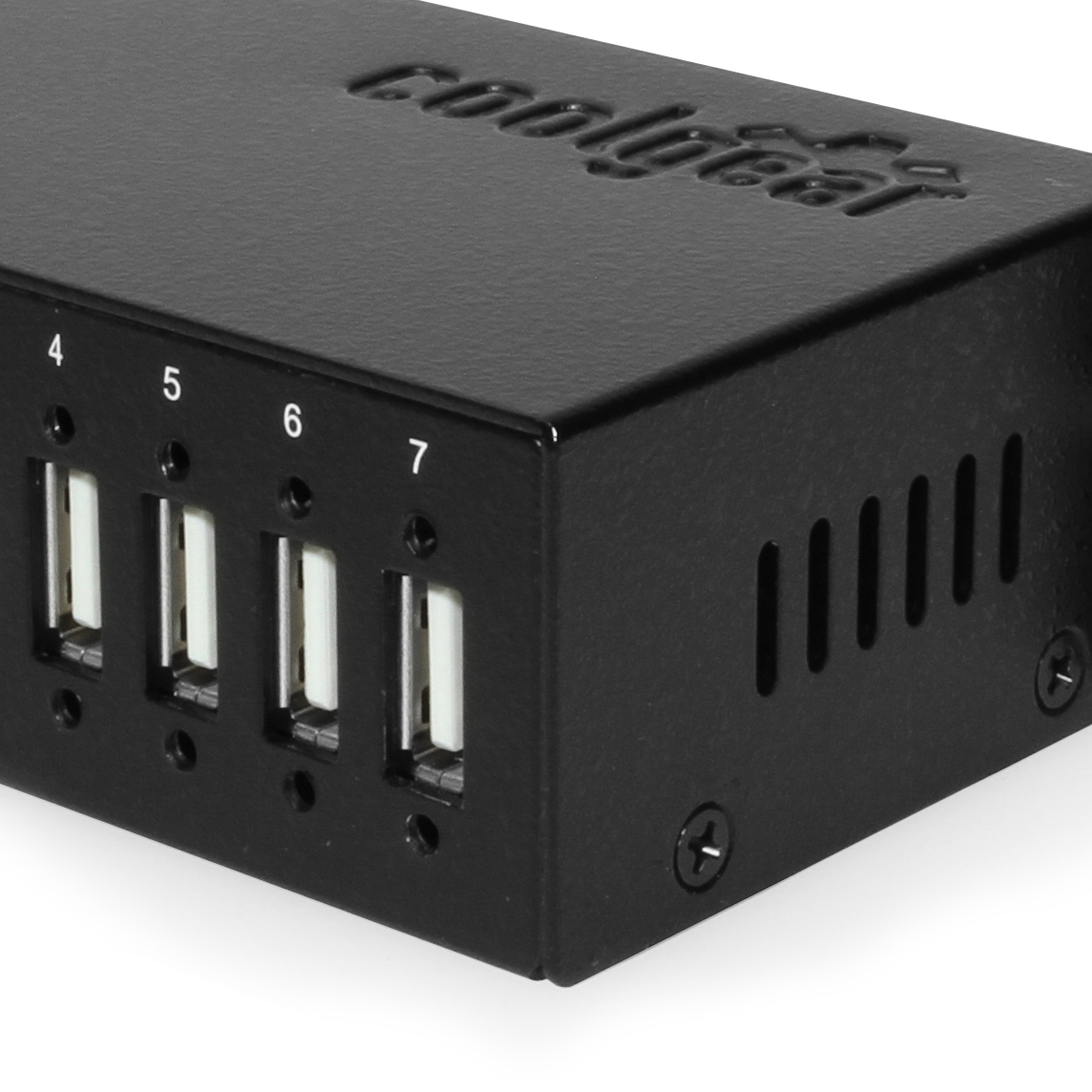 7-Port USB 3.2 Gen 2 2 Type-C 5 Type-A Industrial Surface & DIN-Rail Mount  Hub w/ ESD Surge Protection