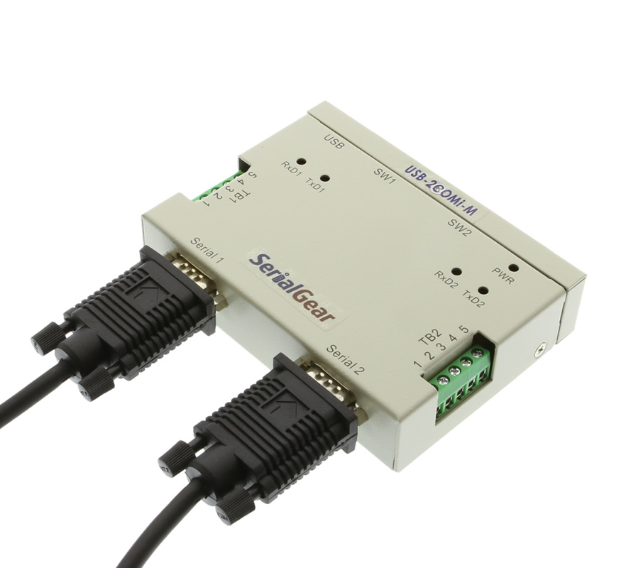 USB to Dual Serial RS422 / RS485 Industrial Adapter CoolGear