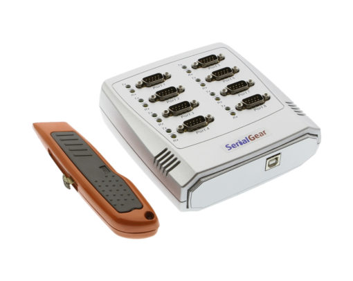 USB-8COM RS232 Serial Adapter Size Comparison