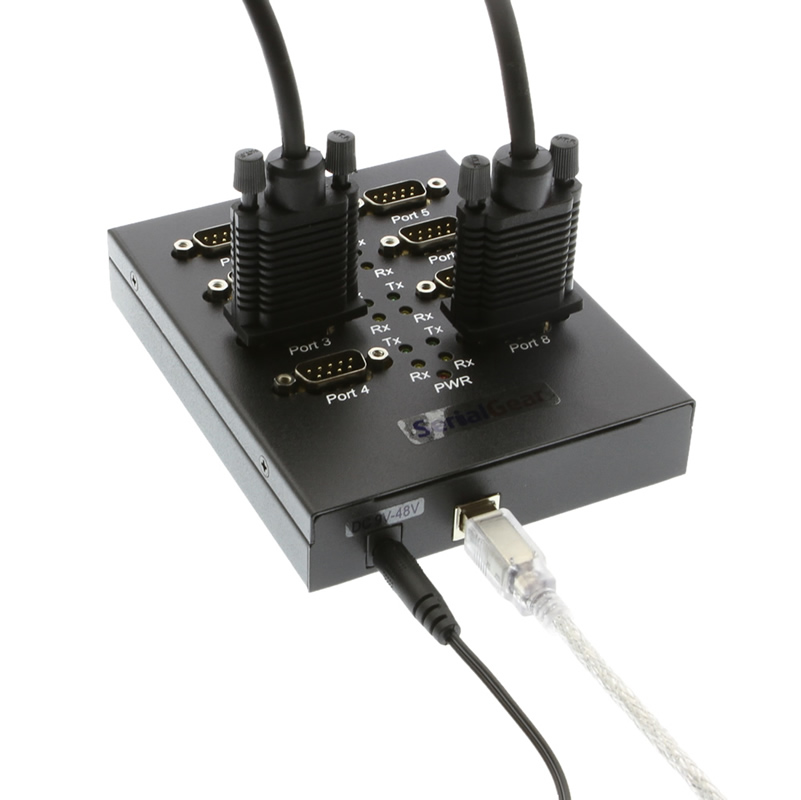 Mini USB 2.0 to RS-232 DB-9 Serial Adapter w/ 15kV ESD Protection & 3ft.