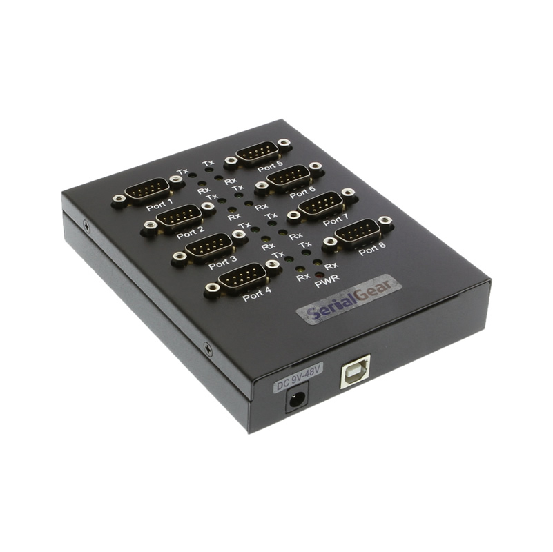 Genoplive Gud tiltrækkende 8-Port USB 2.0 to RS-232 DB-9 Industrial Serial Adapter w/ FTDI Chipset &  15kV ESD Surge Protection - Coolgear