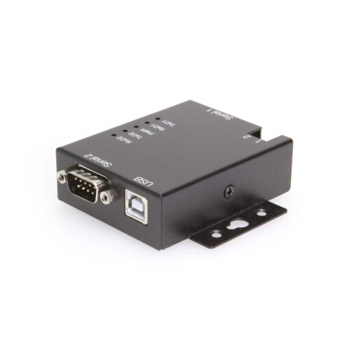 2-Port USB 2.0 to RS-232 DB-9 Industrial Serial Adapter w/ 15kV ESD Surge Protection