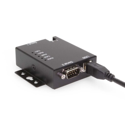 2-Port USB 2.0 to RS-232 DB-9 Industrial Serial Adapter w/ 15kV ESD Surge Protection