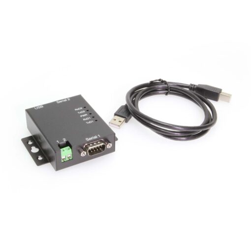 2-Port USB 2.0 to RS-232 DB-9 Industrial Serial Adapter w/ 15kV ESD Surge Protection