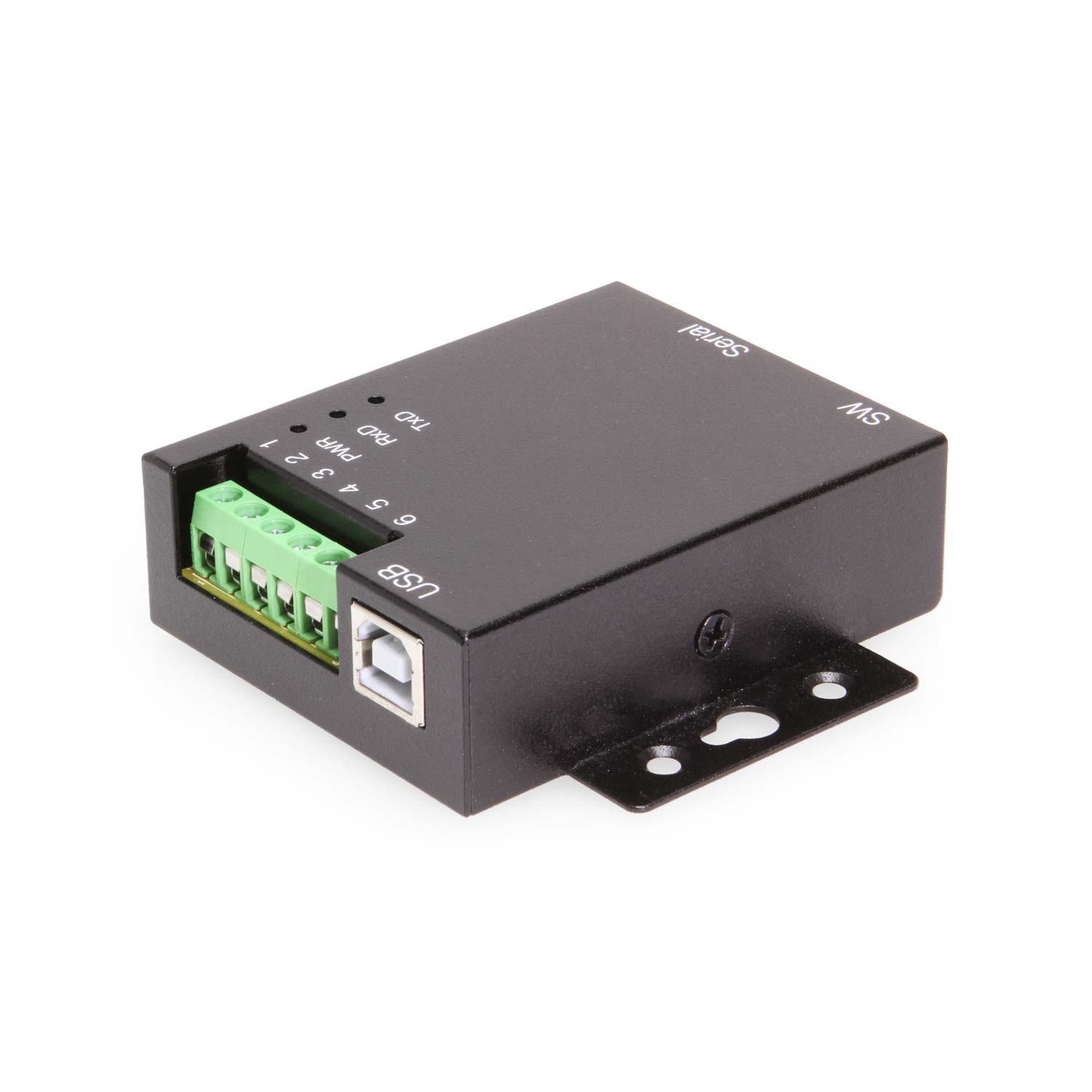 USB 2.0 to RS-232 / RS-422 / RS-485 Selectable Industrial Serial Adapter w/  15kV ESD Surge Protection