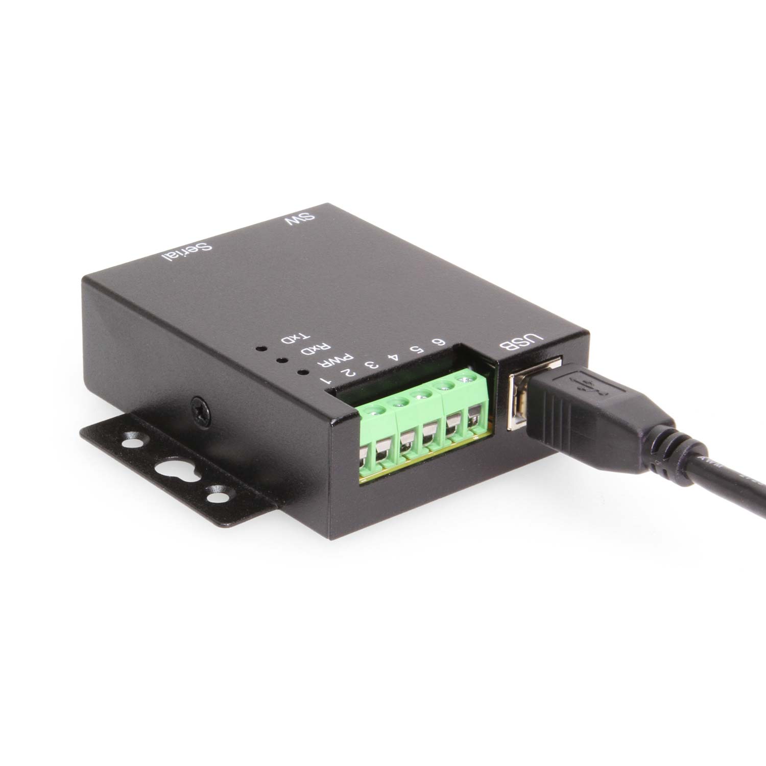 USB 2.0 to RS-232 / RS-422 / RS-485 Selectable Industrial Serial Adapter w/  15kV ESD Surge Protection