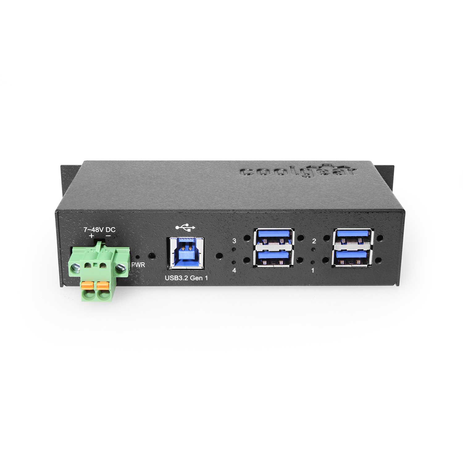 4 Port USB 3.2 Gen 1 Hub w/ Screw-Locking Ports & Status LEDs - Coolgear