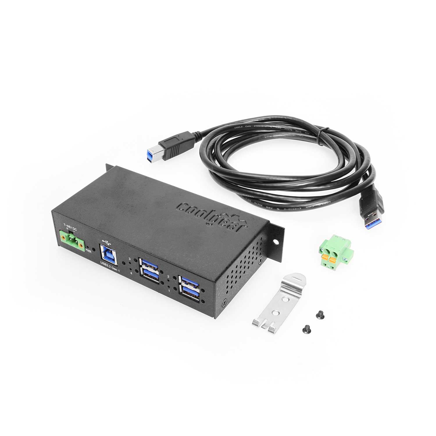 4 Port USB 3.2 Gen 1 Hub w/ ESD Surge Protection & Port Status