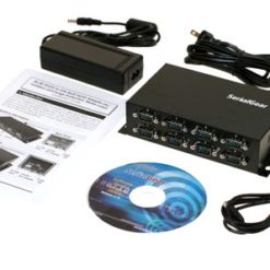 CM-41082 Industrial 8-Port DB-9 RS232 to USB Adapter package contents