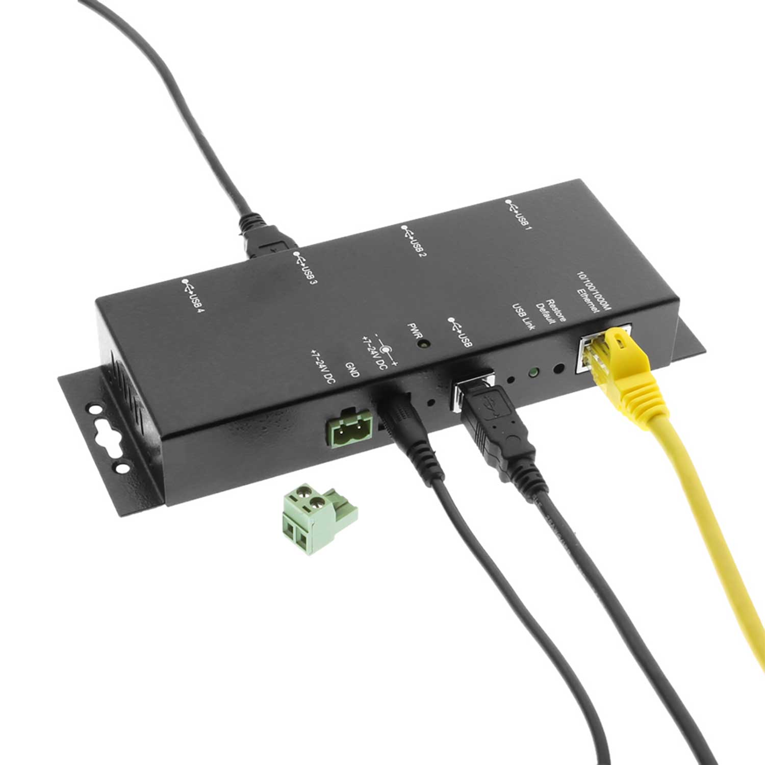 alkove Tilskynde Det 4 Port USB 2.0 Over IP Network Device Sharing Hub w/ Screw-Locking Ports &  Status LEDs - Coolgear