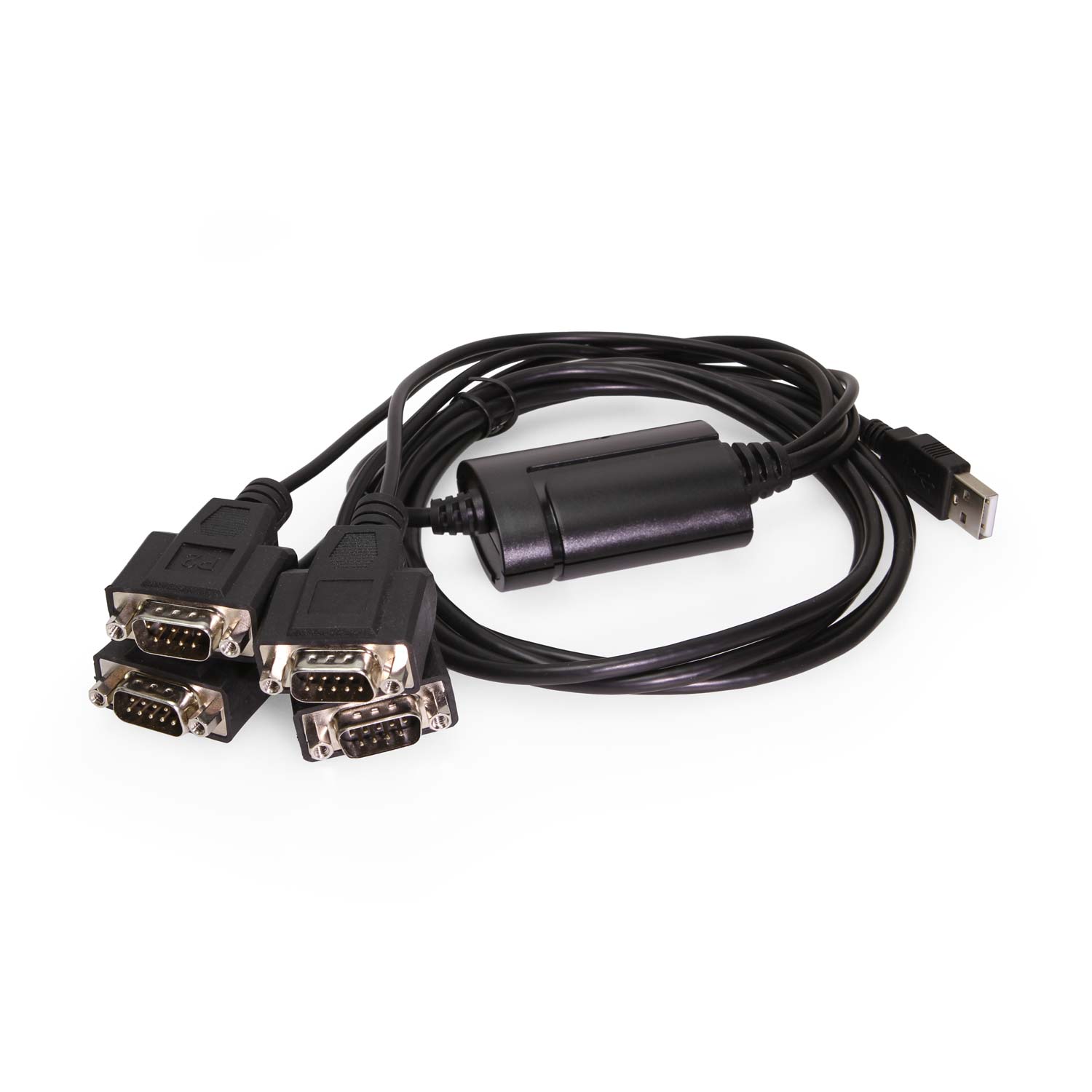 CoolGear 4 Port FTDI USB to DB-9 Serial Spider Cable
