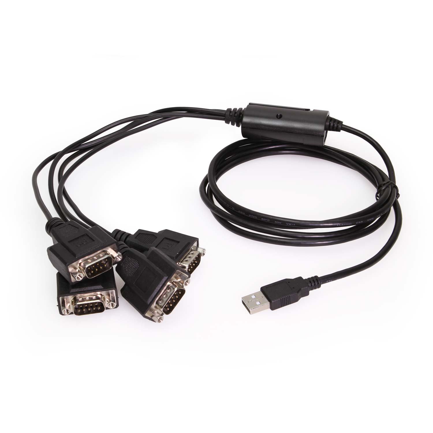 4-Port USB to RS232 Adapter Cable - Coolgear