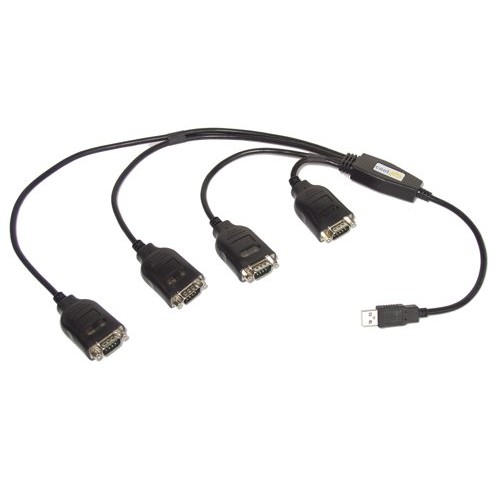 Quad Port USB ro Serial RS-232 Adapter image