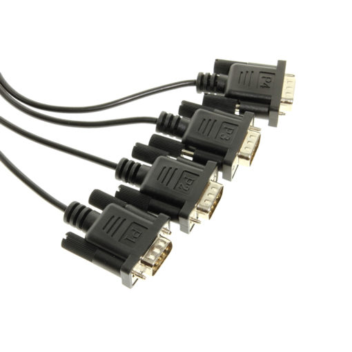 Numbered RS232 DB9 Male Connectors