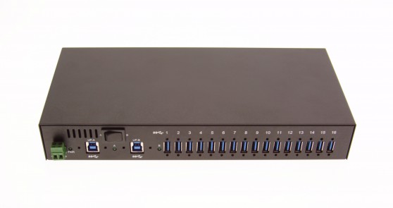 16 Port USB 3.0 Metal Hub port connection image