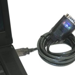 Laptop serial adapter with LED indicators