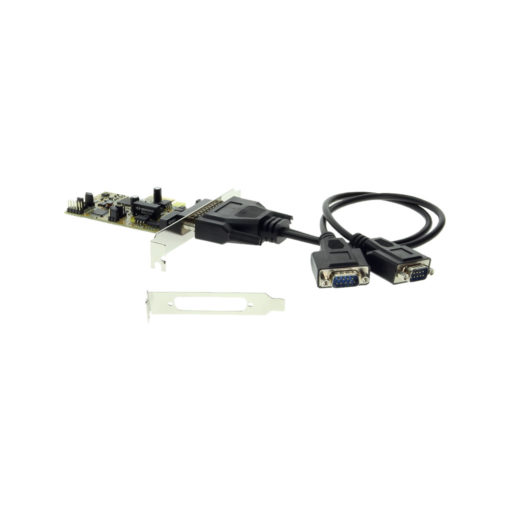 2 Port PCIe RS422/485 Breakout Cable – Optical ISO & Surge Suppression