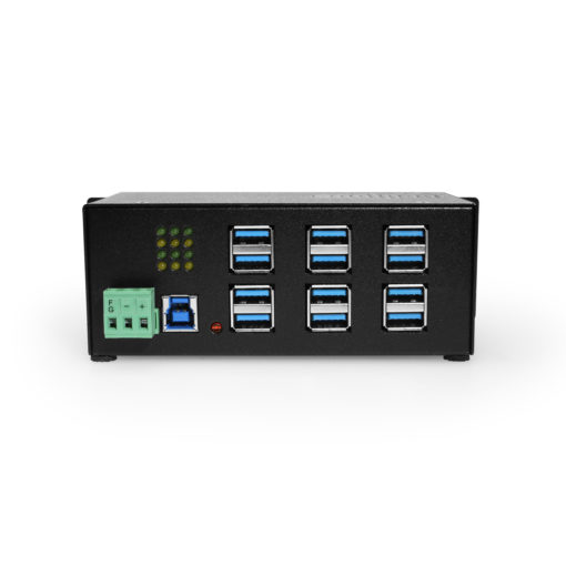 12 Port Industrial USB 3.2 Gen 1 Hub w/ Port Status LEDs 12 Port Industrial Hub