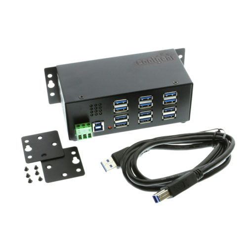 12 Port Industrial USB 3.2 Gen 1 Hub w/ Port Status LEDs 12 Port Industrial Hub