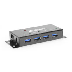 10 Port USB 2.0 Industrial High Power 2.4A Charging Hub w/ ESD Surge Protection & Port Status LEDs