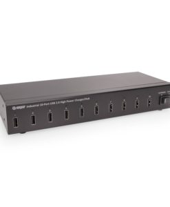 10 Port USB 2.0 Industrial High Power 2.1A Charger Hub w/ ESD Surge Protection & Port Status LEDs USB 2.0 Charger Hub
