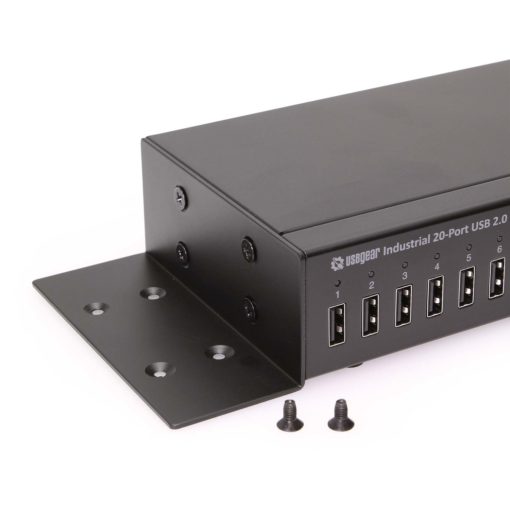 20 Port USB 2.0 Industrial High Power 1.1A Charger Hub w/ ESD Surge Protection & Port Status LEDs USB 2.0 Charger Hub