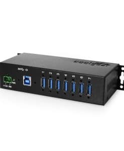7 Port USB 3.2 Gen 1 Hub w/ Surge Protection & Screw-Locking Ports #1 Main Listing