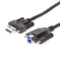 1.5ft (0.5m) USB 3.2 Gen 1 Type-C to A Dual Screw Lock Cable 5GB Data 3A Power