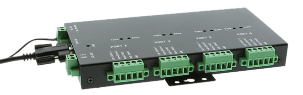 4-Port RS232-422-485 Serial TB Adapter Connected