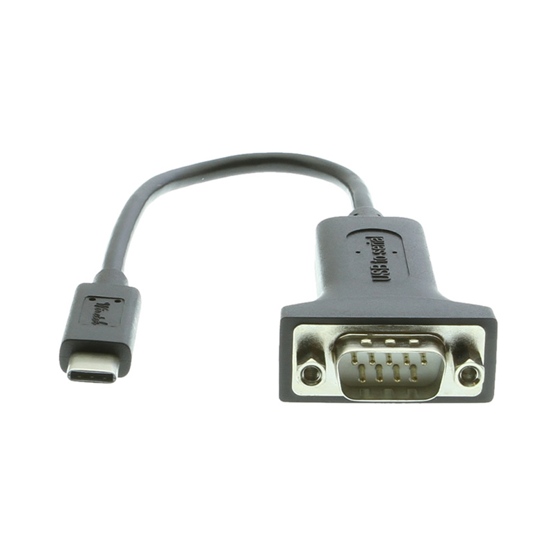 USB serial Type C to RS232 Prolific serial 6 inch cable - CoolGear