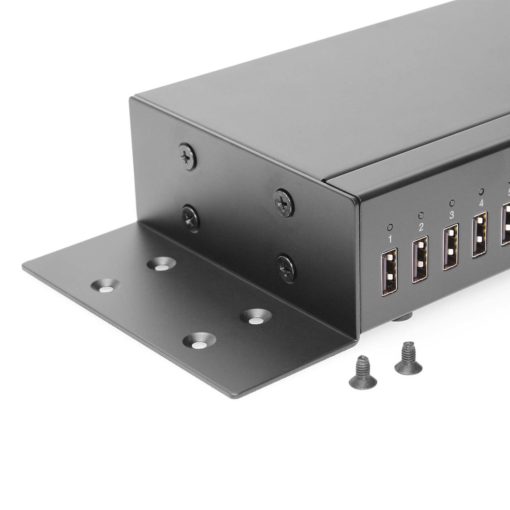 20 Port USB 2.0 Industrial High Power 2.4A Charging Hub w/ ESD Surge Protection & Port Status LEDs