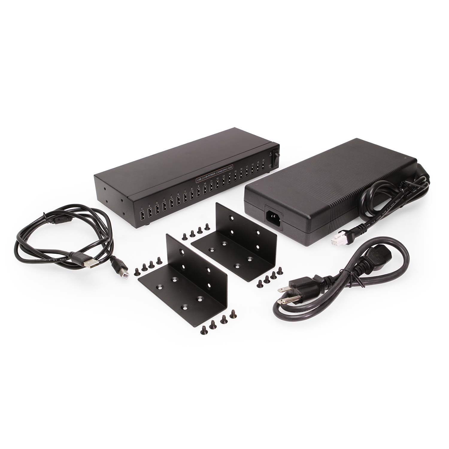 USB Hub Powered, 13 Multi-Port USB Hub with 10 USB 3.0 Ports, 2 IQ Quick  Charge