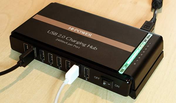USB28PCH 8 port USB charging hub with LED indicators