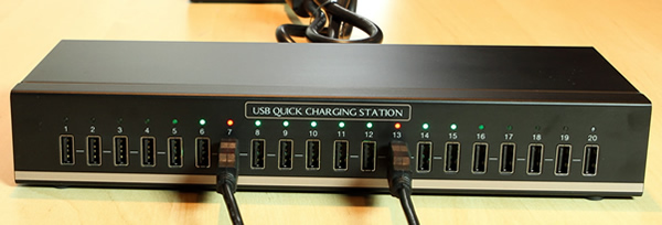 USB 20 port charging station