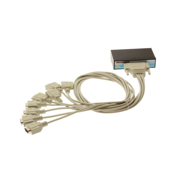 Usb Octopus Adapter USB to Serial 8 Port RS-232 Adapter Metal with Octopus Cable - Coolgear