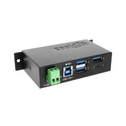 USB 3.0 7-Port Industrial Hub w/Din-Rail Mount and Power Supply