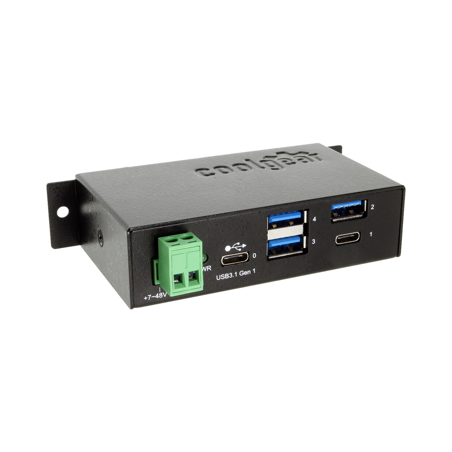 4 Port USB Gen 1 Type-C Hub w/ ESD Surge & Type-C - Coolgear