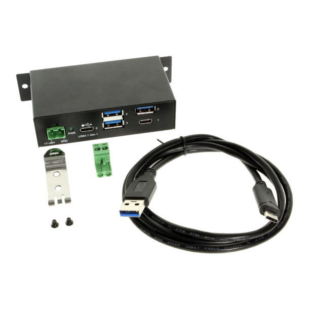 4 Port USB 3.2 Gen 1 TypeC Hub w/ ESD Surge Protection & TypeC