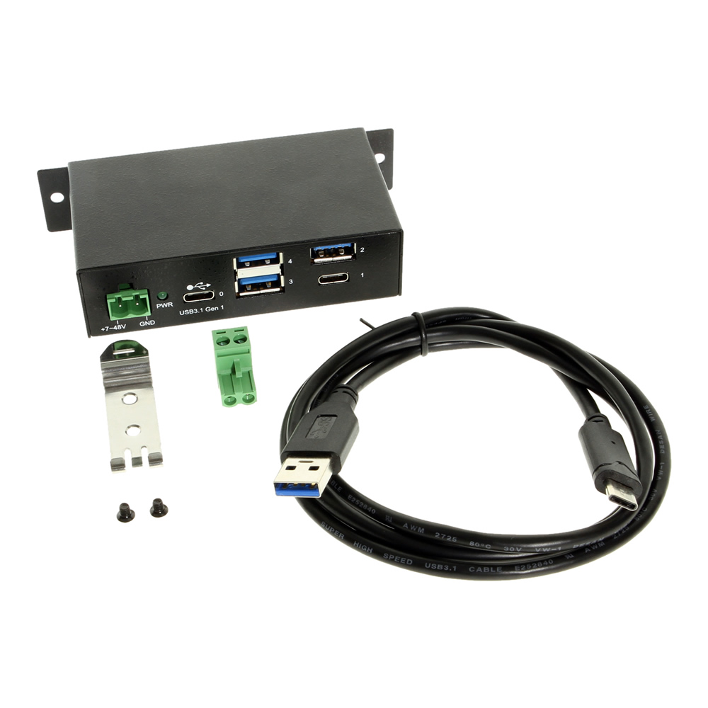 FirstEver 4-Port USB-C 3.2 Gen 2 10Gbps Gaming LED Aluminium Data Hub (4x  USB-A)